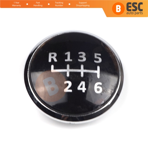 6 Speed Gear Knob Emblem Cap Replacement Decal Trim Badge for VW Audi