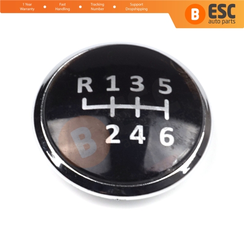 6 Speed Gear Knob Emblem Cap Replacement Decal Trim Badge for VW Audi