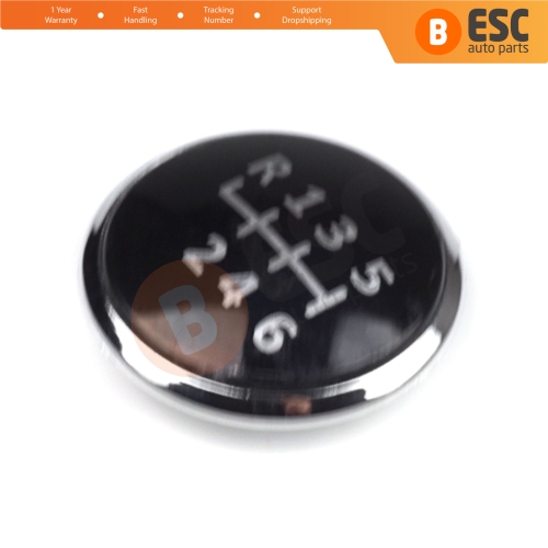 6 Speed Gear Knob Emblem Cap Replacement Decal Trim Badge for VW Audi