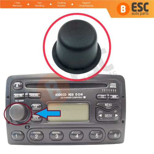 Radio CD Player Button Knob for Ford 6000CD Focus MK1 Cougar Mondeo Fiesta Escort Puma Transit Galaxy Maverick