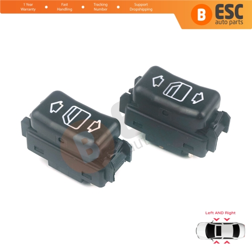 Center Console Control Window Switch 5-Pin Left Right For Mercedes W124 A124 C124 S124 W126 C126 W463 W201 190 A1248204610 A1248204510