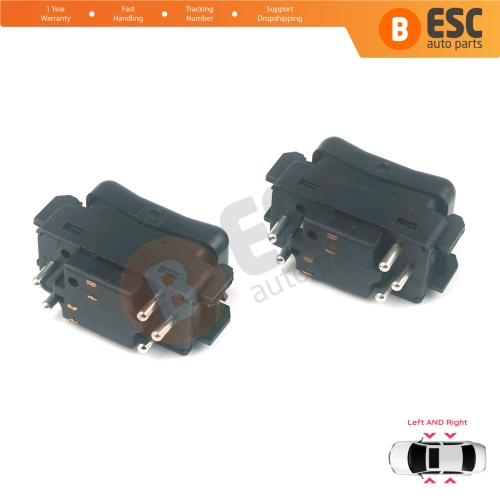 Center Console Control Window Switch 5-Pin Left Right For Mercedes W124 A124 C124 S124 W126 C126 W463 W201 190 A1248204610 A1248204510