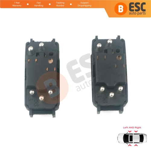 Center Console Control Window Switch 5-Pin Left Right For Mercedes W124 A124 C124 S124 W126 C126 W463 W201 190 A1248204610 A1248204510