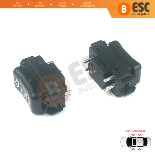 Center Console Control Window Switch 5-Pin Left Right For Mercedes W124 A124 C124 S124 W126 C126 W463 W201 190 A1248204610 A1248204510