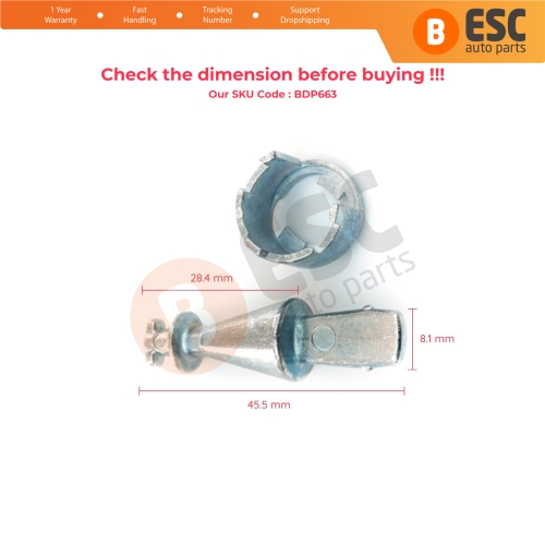 Front Door Lock Barrel Repair Kit 45 mm 5K0837167A for VW Golf MK6 Jetta MK5