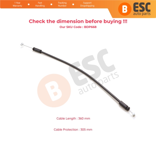 Tailgate Door Lock Mechanism Handle Release Latch Bowden Short Cable 7700354861 for Renault Kangoo