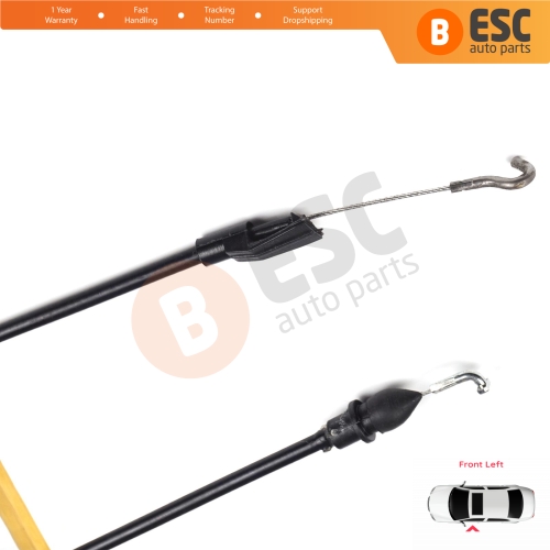 Inner Door Release Latch Bowden Cable Front Left 53 cm For VW Caddy MK3 2K 2004-2015 Touran MK1 1T 2003-2015 2K0837113B 
