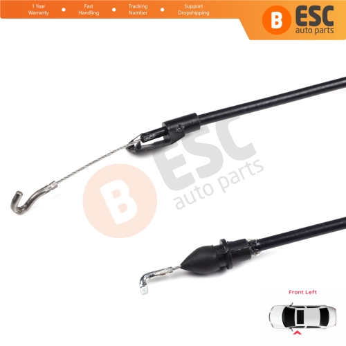 Inner Door Release Latch Bowden Cable Front Left 53 cm For VW Caddy MK3 2K 2004-2015 Touran MK1 1T 2003-2015 2K0837113B 