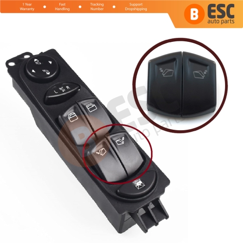 2 Pieces Main Driver Window Switch Button Cover 2nd Row For Mercedes Vito Viano Mixto W639 2003-2015 A6395451313