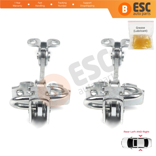 2 Pieces Rear Door Hinge Stop Check Strap Limiter for Fiat Siena Palio 178 1996-2016 Albea Strada MK1 278 46845412 