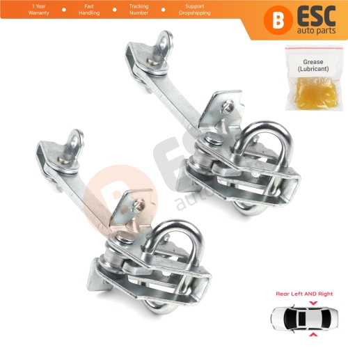 2 Pieces Rear Door Hinge Stop Check Strap Limiter for Fiat Siena Palio 178 1996-2016 Albea Strada MK1 278 46845412 