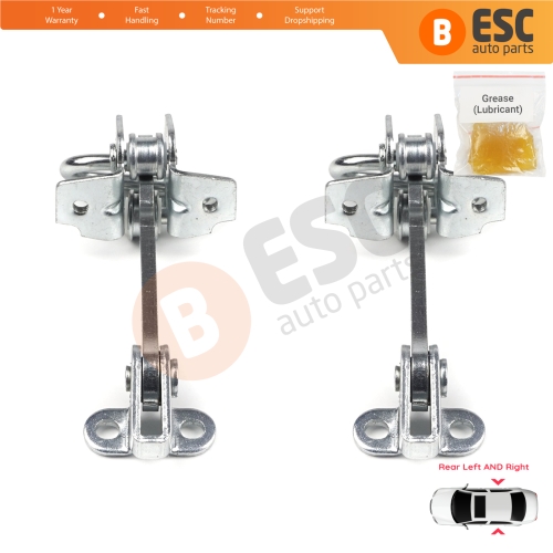 2 Pieces Rear Door Hinge Stop Check Strap Limiter for Fiat Siena Palio 178 1996-2016 Albea Strada MK1 278 46845412 