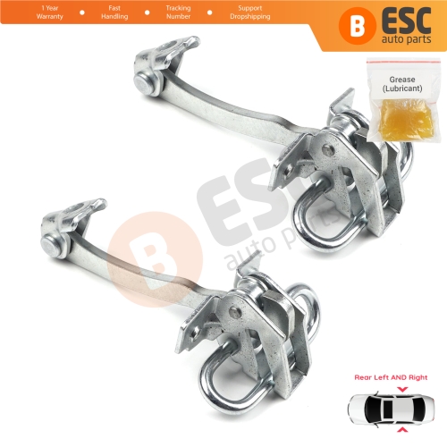 2 Pieces Rear Door Hinge Stop Check Strap Limiter for Fiat Linea 323 110 Punto Grande Punto Evo 199 51799769