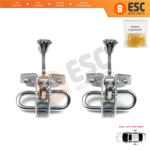 2 Pieces Rear Door Hinge Stop Check Strap Limiter for Fiat Linea 323 110 Punto Grande Punto Evo 199 51799769