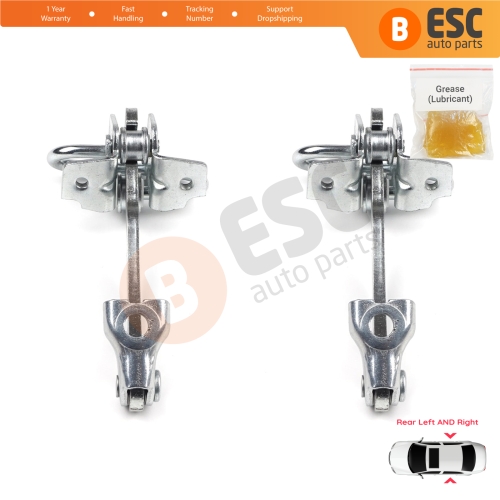 2 Pieces Rear Door Hinge Stop Check Strap Limiter for Fiat Linea 323 110 Punto Grande Punto Evo 199 51799769