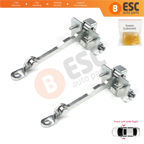 2 Pieces Front Door Hinge Stop Check Strap Limiter for Renault Kangoo MK2 824308607R 