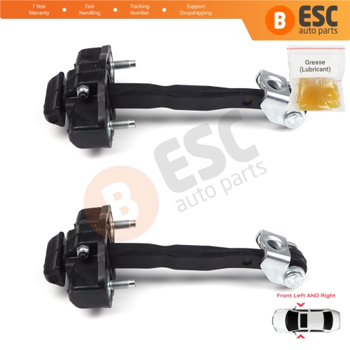 2 Pieces Front Door Hinge Stop Check Strap Limiter for Ford Fiesta MK6 2008-2019 B-Max 8A6AA23500AD