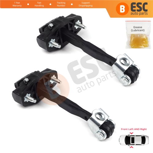 2 Pieces Front Door Hinge Stop Check Strap Limiter for Ford Fiesta MK6 2008-2019 B-Max 8A6AA23500AD