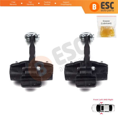 2 Pieces Front Door Hinge Stop Check Strap Limiter for Ford Fiesta MK6 2008-2019 B-Max 8A6AA23500AD