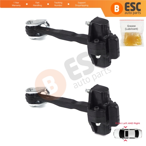 2 Pieces Front Door Hinge Stop Check Strap Limiter for Ford Fiesta MK6 2008-2019 B-Max 8A6AA23500AD