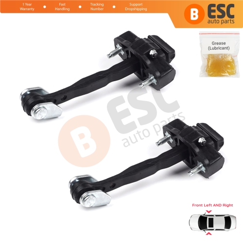 2 Pieces Front Door Hinge Stop Check Strap Limiter for Ford Fiesta MK6 2008-2019 B-Max 8A6AA23500AD