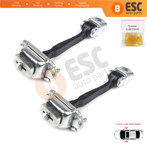 2 Pieces Front Door Hinge Stop Check Strap Limiter for Ford Fiesta MK5 JH JD 2002-2008 Fusion JU 5S6AA23500AB 