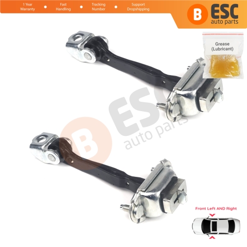 2 Pieces Front Door Hinge Stop Check Strap Limiter for Ford Fiesta MK5 JH JD 2002-2008 Fusion JU 5S6AA23500AB 