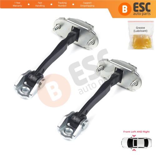 2 Pieces Front Door Hinge Stop Check Strap Limiter for Ford Fiesta MK5 JH JD 2002-2008 Fusion JU 5S6AA23500AB 