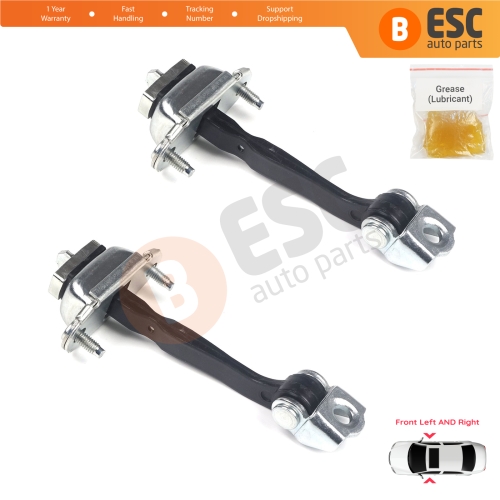 2 Pieces Front Door Hinge Stop Check Strap Limiter for Ford Fiesta MK5 JH JD 2002-2008 Fusion JU 5S6AA23500AB 
