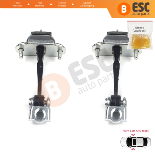 2 Pieces Front Door Hinge Stop Check Strap Limiter for Ford Fiesta MK5 JH JD 2002-2008 Fusion JU 5S6AA23500AB 
