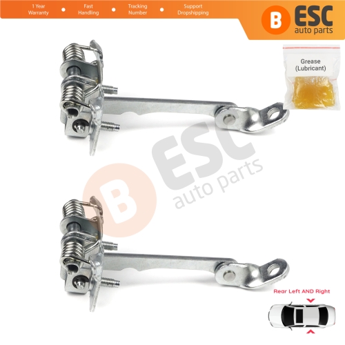 2 Pieces Rear Door Hinge Stop Check Strap Limiter for Renault 19 21 7702253350 