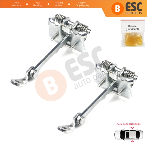 2 Pieces Rear Door Hinge Stop Check Strap Limiter for Renault 19 21 7702253350 