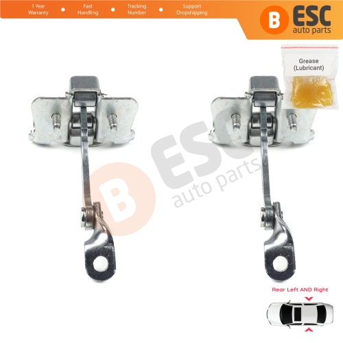 2 Pieces Rear Door Hinge Stop Check Strap Limiter for Renault 19 21 7702253350 