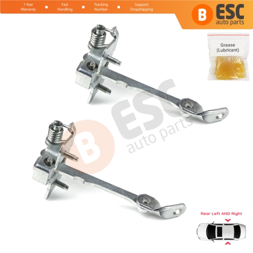2 Pieces Rear Door Hinge Stop Check Strap Limiter for Renault 19 21 7702253350 
