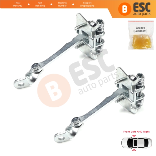 2 Pieces Front Door Hinge Stop Check Strap Limiter for Renault Megane MK1 4/5 Door 1996-2003 7700828427