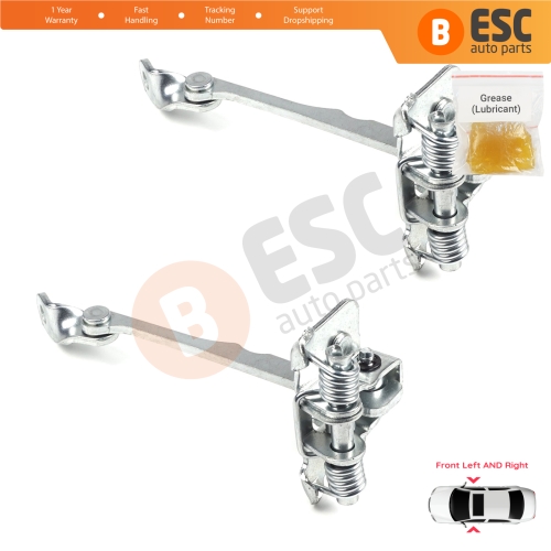 2 Pieces Front Door Hinge Stop Check Strap Limiter for Renault Scenic MK1 JA0/1 1996-2003 7700834326 