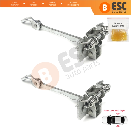 2 Pieces Rear Door Hinge Stop Check Strap Limiter for Renault Scenic MK1 JA0/1 1996-2003 7700834328 