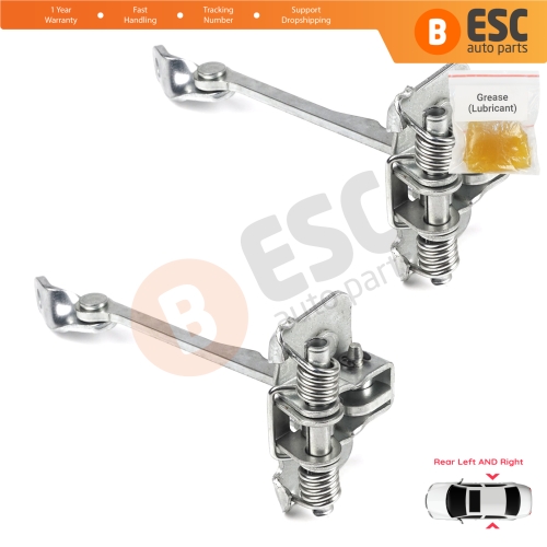 2 Pieces Rear Door Hinge Stop Check Strap Limiter for Renault Scenic MK1 JA0/1 1996-2003 7700834328 