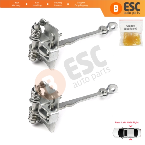2 Pieces Rear Door Hinge Stop Check Strap Limiter for Renault Scenic MK1 JA0/1 1996-2003 7700834328 