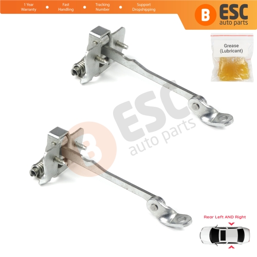 2 Pieces Rear Door Hinge Stop Check Strap Limiter for Renault Scenic MK1 JA0/1 1996-2003 7700834328 