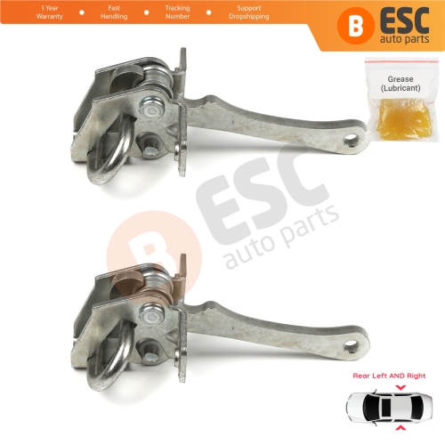 2 Pieces Rear Door Hinge Stop Check Strap Limiter for Fiat Bravo Brava 182 Marea 185 MK1 Weekend 465638541