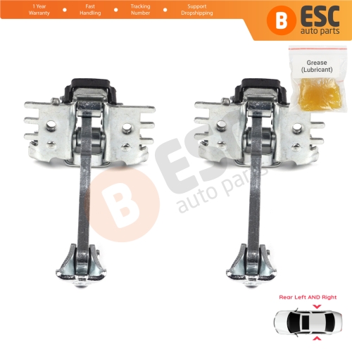 2 Pieces Rear Door Hinge Stop Check Strap Limiter for Renault Fluence Megane MK3 4/5 Door 824300003R 