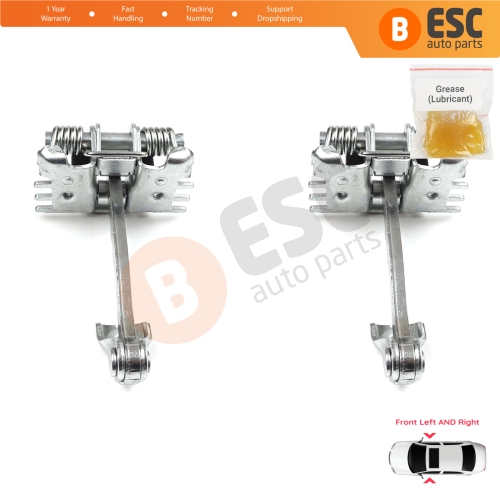 2 Pieces Front Door Hinge Stop Check Strap Limiter for Renault Laguna MK3 X91 2007-2015 Hatch Estate 804310001R 