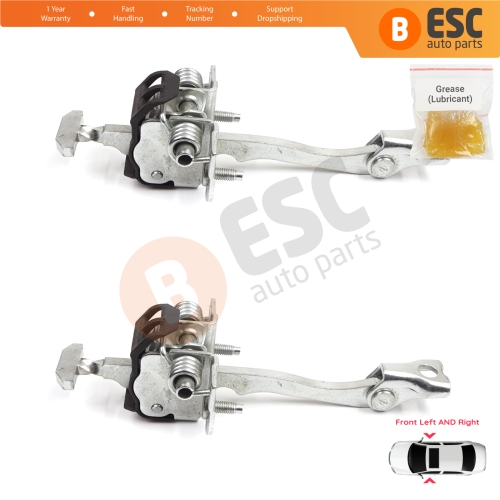 2 Pieces Front Door Hinge Stop Check Strap Limiter for Vauxhall Opel Vectra C Signum 2003-2008 5160245 