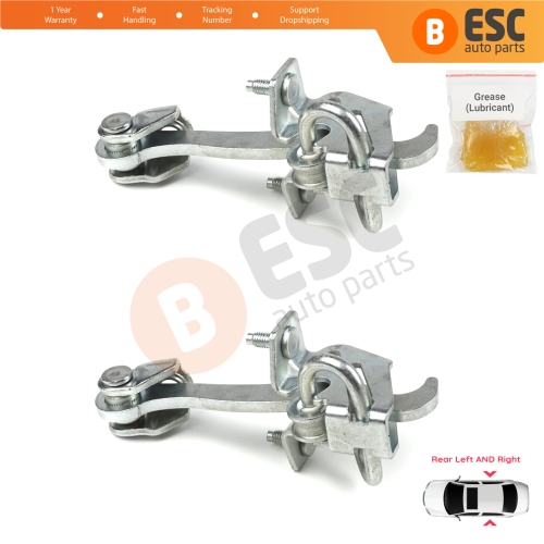2 Pieces Rear Door Hinge Stop Check Strap Limiter for Vauxhall Opel Vectra C Signum 2003-2008 5160246 