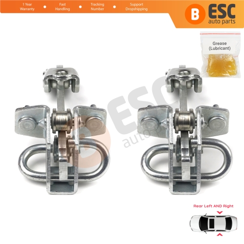 2 Pieces Rear Door Hinge Stop Check Strap Limiter for Vauxhall Opel Vectra C Signum 2003-2008 5160246 