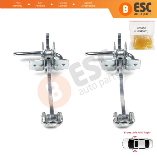 2 Pieces Front Door Hinge Stop Check Strap Limiter for Vauxhall Opel Astra G 1998-2009 4/5 Door 160249