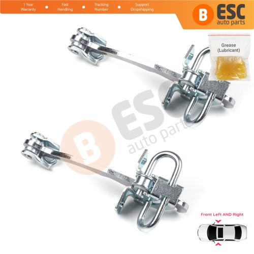 2 Pieces Front Door Hinge Stop Check Strap Limiter for Vauxhall Opel Astra G 1998-2009 2/3 Door Zafira A 1999-2006 160245 