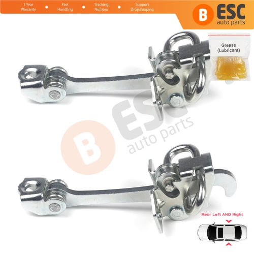 2 Pieces Rear Door Hinge Stop Check Strap Limiter for Vauxhall Opel Astra G 1998-2009 Zafira A 1999-2006 160243
