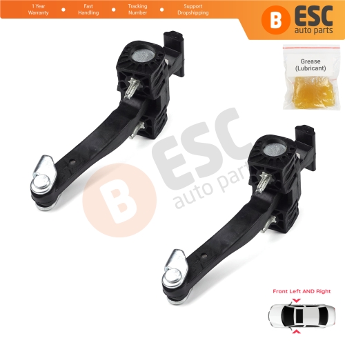 2 Pieces Front Door Hinge Stop Check Strap Limiter for Vauxhall Opel Astra H MK5 2004-2014 2/3/4/5 Door 5160251 13107175